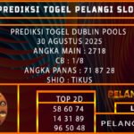 PREDIKSI TOGEL DUBLIN POOLS 30 AGUSTUS 2025