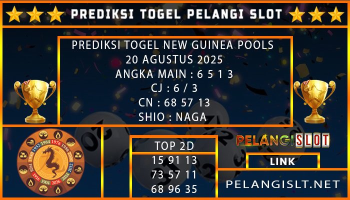 PREDIKSI TOGEL NEW GUINEA POOLS 20 AGUSTUS 2025