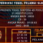 PREDIKSI TOGEL SENTOSA 4D POOLS 31 AGUSTUS 2025
