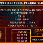 PREDIKSI TOGEL SENTOSA 4D POOLS 01 SEPTEMBER 2025