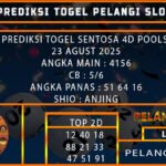 PREDIKSI TOGEL SENTOSA 4D POOLS 23 AGUST 2025
