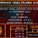 PREDIKSI TOGEL SENTOSA TOTO POOLS 01 SEPTEMBER 2025