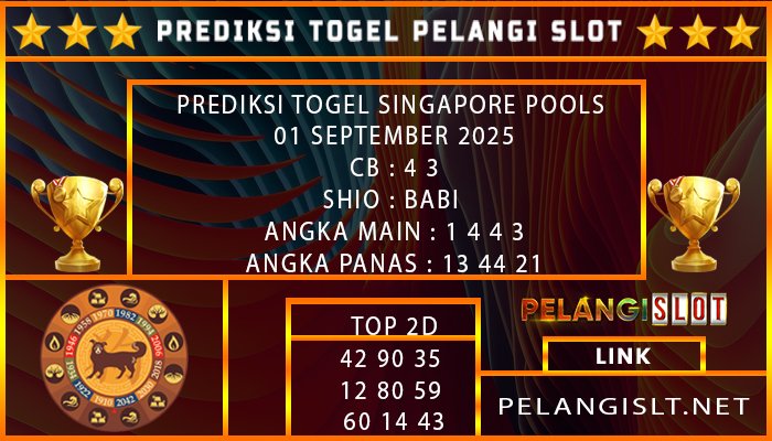PREDIKSI TOGEL SINGAPORE POOLS 01 SEPTEMBER 2025