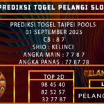 PREDIKSI TOGEL TAIPEI POOLS 01 SEPTEMBER 2025