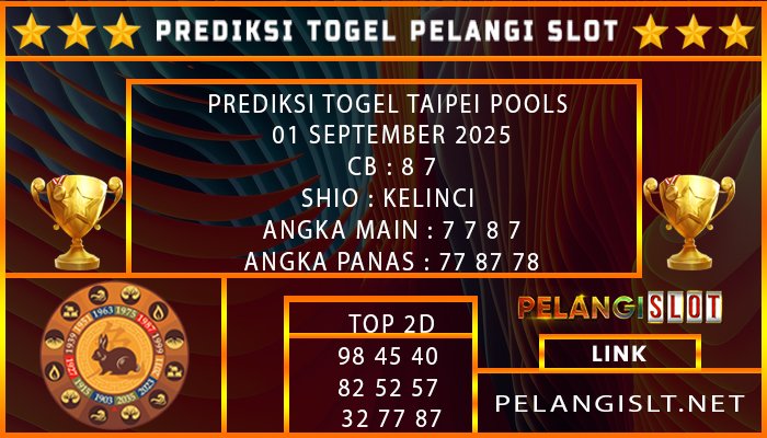 PREDIKSI TOGEL TAIPEI POOLS 01 SEPTEMBER 2025