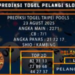 PREDIKSI TOGEL TAIPEI POOLS 23 AGUST 2025