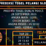 PREDIKSI TOGEL DUBLIN POOLS 28 SEPTEMBER 2025