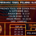 PREDIKSI TOGEL NEW GUINEA POOLS 14 SEPTEMBER 2025
