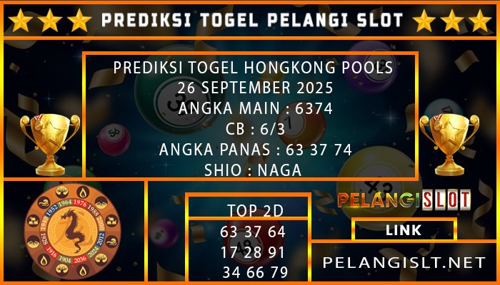 PREDIKSI TOGEL HONGKONG POOLS 26 SEPTEMBER 2025