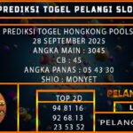 PREDIKSI TOGEL HONGKONG POOLS 28 SEPTEMBER 2025