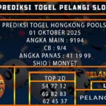 PREDIKSI TOGEL HONGKONG POOLS 01 OKTOBER 2025
