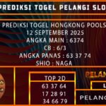 PREDIKSI TOGEL HONGKONG POOLS 12 SEPTEMBER 2025