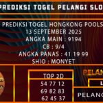 PREDIKSI TOGEL HONGKONG POOLS 13 SEPTEMBER 2025