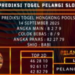 PREDIKSI TOGEL HONGKONG POOLS 14 SEPTEMBER 2025
