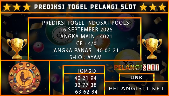 PREDIKSI TOGEL INDOSAT POOLS 26 SEPTEMBER 2025