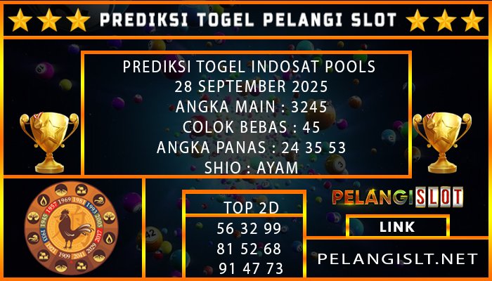 PREDIKSI TOGEL INDOSAT POOLS 28 SEPTEMBER 2025