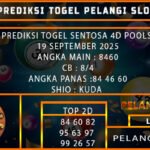 PREDIKSI TOGEL SENTOSA 4D POOLS 19 SEPTEMBER 2025