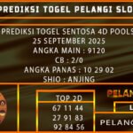 PREDIKSI SENTOSA4D POOLS 25/SEPTEMBER/2025