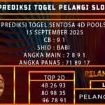 PREDIKSI TOGEL SENTOSA 4D POOLS 15 SEPTEMBER 2025