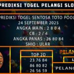 PREDIKSI TOGEL SENTOSA TOTO POOLS 24 SEPTEMBER 2025