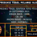 PREDIKSI TOGEL SENTOSA TOTO POOLS 28 SEPTEMBER 2025