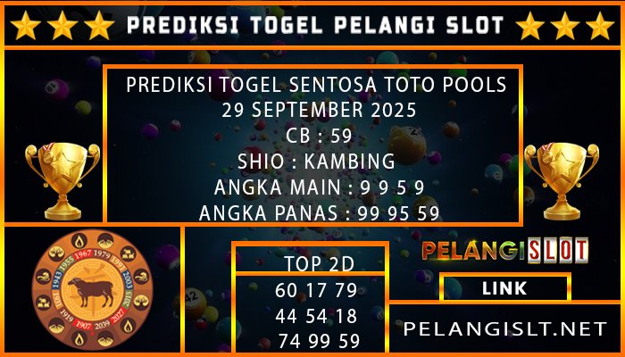 PREDIKSI TOGEL SENTOSA TOTO POOLS 29 SEPTEMBER 2025