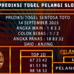 PREDIKSI TOGEL SENTOSA TOTO 14 SEPTEMBER 2025
