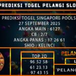 PREDIKSI TOGEL SINGAPORE POOLS 27 SEPTEMBER 2025
