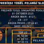 PREDIKSI TOGEL SINGAPORE POOLS 01 OKTOBER 2025