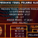 PREDIKSI TOGEL SINGAPORE POOLS 13 SEPTEMBER 2025