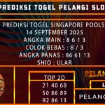 PREDIKSI TOGEL SINGAPORE POOLS 14 SEPTEMBER 2025