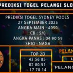PREDIKSI TOGEL SYDNEY POOLS 27 SEPTEMBER 2025