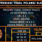 PREDIKSI TOGEL SYDNEY POOLS 29 SEPTEMBER 2025