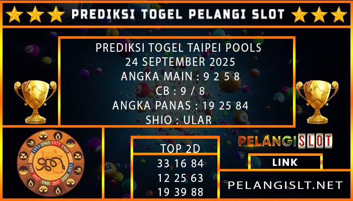 PREDIKSI TOGEL TAIPEI POOLS 24 SEPTEMBER 2025