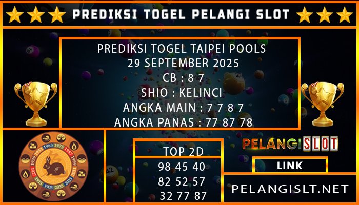 PREDIKSI TOGEL TAIPEI POOLS 29 SEPTEMBER 2025