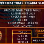 PREDIKSI TOGEL TAIPEI POOLS 12 SEPTEMBER 2025