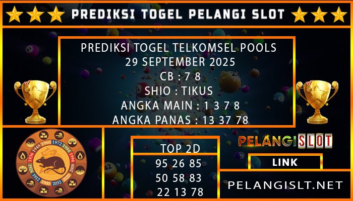 PREDIKSI TOGEL TELKOMSEL POOLS 29 SEPTEMBER 2025