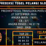PREDIKSI TOGEL TRAVELOKA POOLS 27 SEPTEMBER 2025