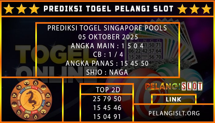 PREDIKSI SINGAPORE POOLS 05/OKTOBER/2025