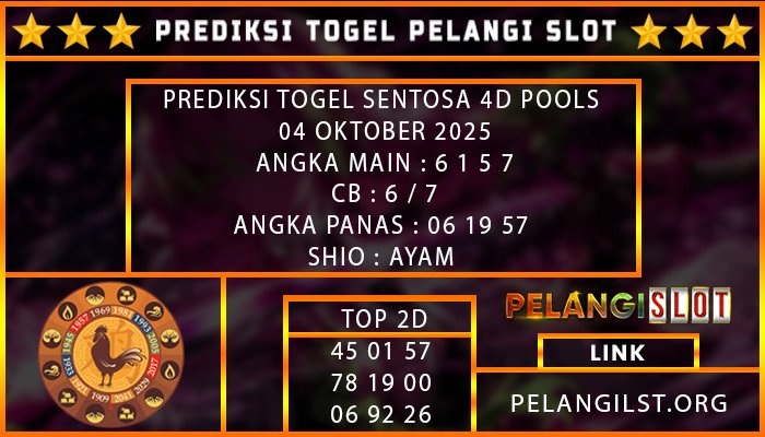 PREDIKSI SENTOSA4D POOLS 04/OKTOBER/2025