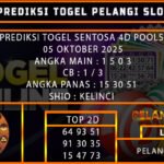 PREDIKSI SENTOSA4D POOLS 05/OKTOBER/2025
