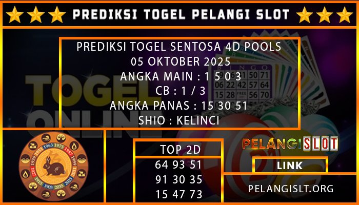 PREDIKSI SENTOSA4D POOLS 05/OKTOBER/2025