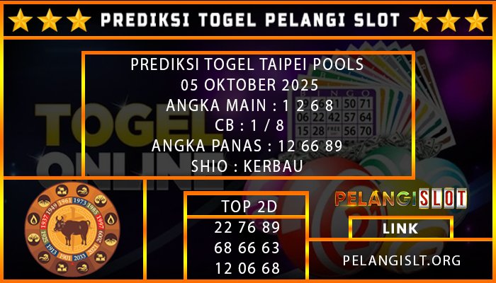 PREDIKSI TAIPEI POOLS 05/OKTOBER/2025